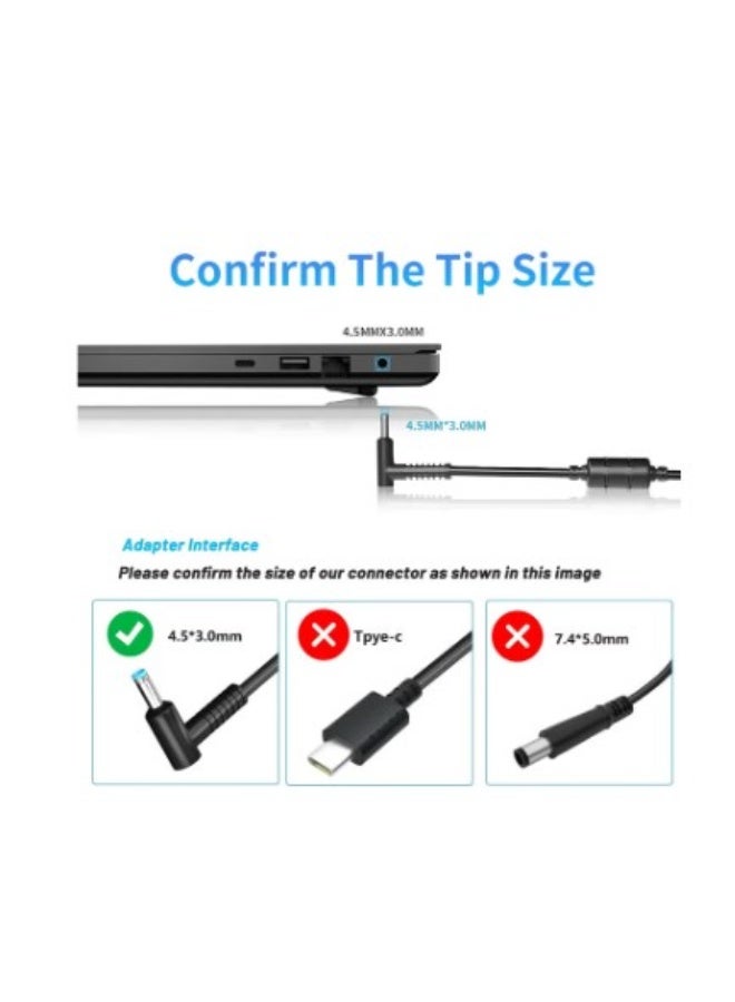 Terabyte AC Charger for HP 120W Power Adapter, HP Laptop Charger for HP USB-C Dock G5 USB-C/A Universal Dock G2 5TW13AA Envy 15 17 Series Omen 15-5000 5100 5200 710415-001 L41856-001 HP 120W AC Adapter - Image 4